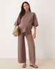 ASOS Maternity ASOS DESIGN Maternity knit structured oversized t-shirt in mocha-Brown - 4