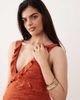 ASOS Maternity ASOS DESIGN Maternity Kyle plunge neck swimsuit in rust-Orange - 2
