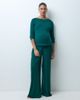 ASOS Maternity ASOS DESIGN Maternity lounge mix & match 3/4 length ribbed boatneck in dark green - 2