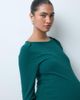 ASOS Maternity ASOS DESIGN Maternity lounge mix & match 3/4 length ribbed boatneck in dark green - 3
