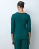 ASOS Maternity ASOS DESIGN Maternity lounge mix & match 3/4 length ribbed boatneck in dark green - 4