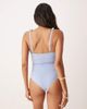 ASOS Maternity ASOS DESIGN Maternity Maya frill detail swimsuit in blue - 2