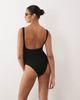 ASOS Maternity ASOS DESIGN Maternity Oceana scoop neck swimsuit in black - 4