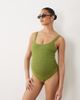 ASOS Maternity ASOS DESIGN Maternity Oceana scoop neck swimsuit in green - 1