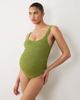ASOS Maternity ASOS DESIGN Maternity Oceana scoop neck swimsuit in green - 2