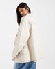 ASOS Maternity ASOS DESIGN Maternity oversized cotton Harrington jacket in oatmeal-Neutral - 4
