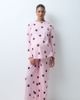 ASOS Maternity ASOS DESIGN Maternity oversized tee and wide leg trouser pyjama set in pink spot print - 1