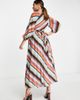 ASOS Maternity ASOS DESIGN Maternity pleated wrap midi dress in multi stripe - 2