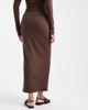 ASOS Maternity ASOS DESIGN Maternity ribbed maxi skirt in chocolate - part of a set-Brown - 4