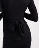 ASOS Maternity ASOS DESIGN Maternity ribbed scoop neck button midi dress with tie detail in black - 4