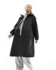 ASOS Maternity ASOS DESIGN Maternity rubberized rain coat in black - 1