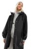 ASOS Maternity ASOS DESIGN Maternity rubberized rain coat in black - 2