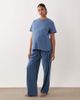 ASOS Maternity ASOS DESIGN Maternity side split pajama tee in denim blue - 2