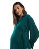 ASOS Maternity ASOS DESIGN Maternity soft wrap shirt in olive-Green - 1