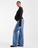 ASOS Maternity ASOS DESIGN Maternity straight wide leg jeans in mid wash blue - 3