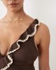 ASOS Maternity ASOS DESIGN Maternity Whitney whip swimsuit in brown - 3