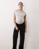 ASOS Maternity ASOS DESIGN Maternity wide leg dad jeans in black - 1