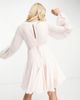 ASOS Maternity ASOS DESIGN Maternity wrap balloon sleeve mini dress with tie waist detail in baby pink - 2