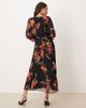 ASOS Maternity ASOS DESIGN Maternity wrap pleated midi dress in black floral print-Multi - 2