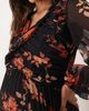 ASOS Maternity ASOS DESIGN Maternity wrap pleated midi dress in black floral print-Multi - 4