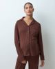 ASOS Maternity ASOS DESIGN Viscose Maternity super soft long sleeve shirt & trouser pyjama set in chocolate-Brown - 2