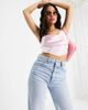 ASOS Petite ASOS DESIGN Petite 90s satin scarf double tie halter in light pink - 3