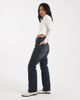 ASOS Petite ASOS DESIGN Petite 90s straight jeans in blue black-Navy - 3