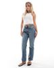 ASOS Petite ASOS DESIGN Petite 90s straight jeans in vintage wash-Gray - 3