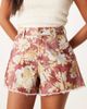 ASOS Petite ASOS DESIGN Petite a line shorts in red floral print - 3