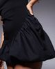 ASOS Petite ASOS DESIGN Petite asymmetric bandeau mini dress with puffball skirt in black in scuba-style fabric - 3