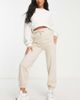 ASOS Petite ASOS DESIGN Petite basic slim sweatpants in oatmeal heather-Neutral - 1