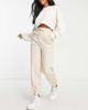 ASOS Petite ASOS DESIGN Petite basic slim sweatpants in oatmeal heather-Neutral - 4