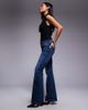 ASOS Petite ASOS DESIGN Petite bootcut jeans in dark-mid wash-Blue - 2