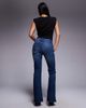 ASOS Petite ASOS DESIGN Petite bootcut jeans in dark-mid wash-Blue - 3