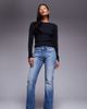 ASOS Petite ASOS DESIGN Petite bootcut jeans in midwash-Blue - 1