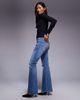 ASOS Petite ASOS DESIGN Petite bootcut jeans in midwash-Blue - 3