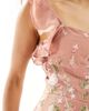 ASOS Petite ASOS DESIGN Petite Bridesmaid cami embellished maxi dress with embroidery in rose-Pink - 4