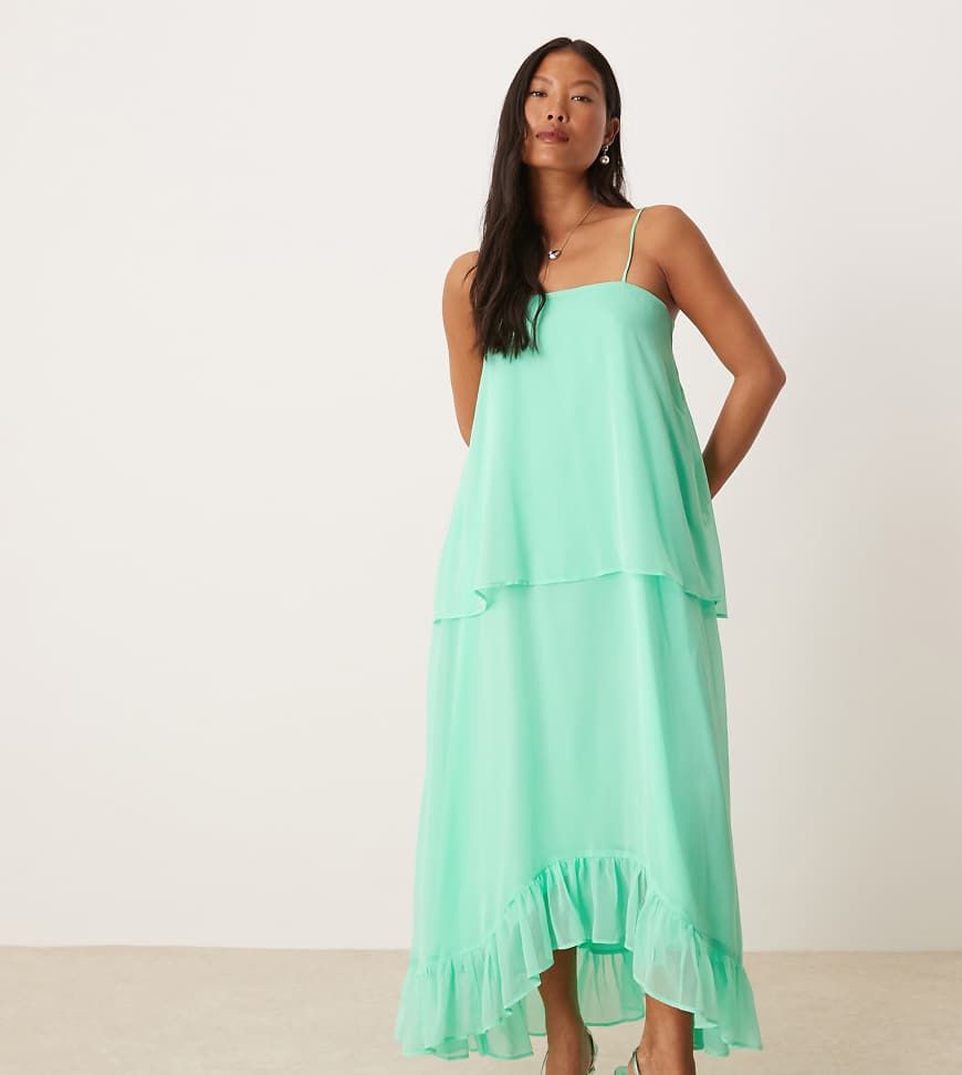 asos petite green dress Mirror and Thread Work Suit