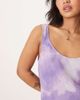 ASOS Petite ASOS DESIGN Petite chiffon scoop neck midi slip dress in purple tie dye print-Multi - 2