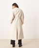 ASOS Petite ASOS DESIGN Petite collarless boucle longline formal coat in oatmeal-Neutral - 2