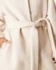 ASOS Petite ASOS DESIGN Petite collarless boucle longline formal coat in oatmeal-Neutral - 3