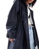 ASOS Petite ASOS DESIGN Petite contrast detail rubberized rain parka in navy - 3