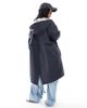 ASOS Petite ASOS DESIGN Petite contrast detail rubberized rain parka in navy - 4