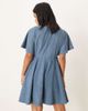 ASOS Petite ASOS DESIGN Petite cord T-shirt mini dress with stitching detail in slate blue - 2