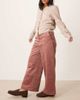 ASOS Petite ASOS DESIGN Petite cord wide leg ankle grazer pants in rose-pink - 2