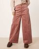 ASOS Petite ASOS DESIGN Petite cord wide leg ankle grazer pants in rose-pink - 3