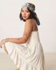 ASOS Petite ASOS DESIGN Petite crinkle scoop tiered mini dress in cream-White - 1