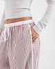 ASOS Petite ASOS DESIGN Petite crinkle tipped pull on pants with tie in pink stripe - 3