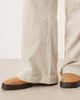 ASOS Petite ASOS DESIGN Petite cuffed hem wide leg corduroy pants in cream-White - 3