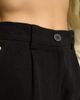 ASOS Petite ASOS DESIGN Petite dad short with linen in black - 3